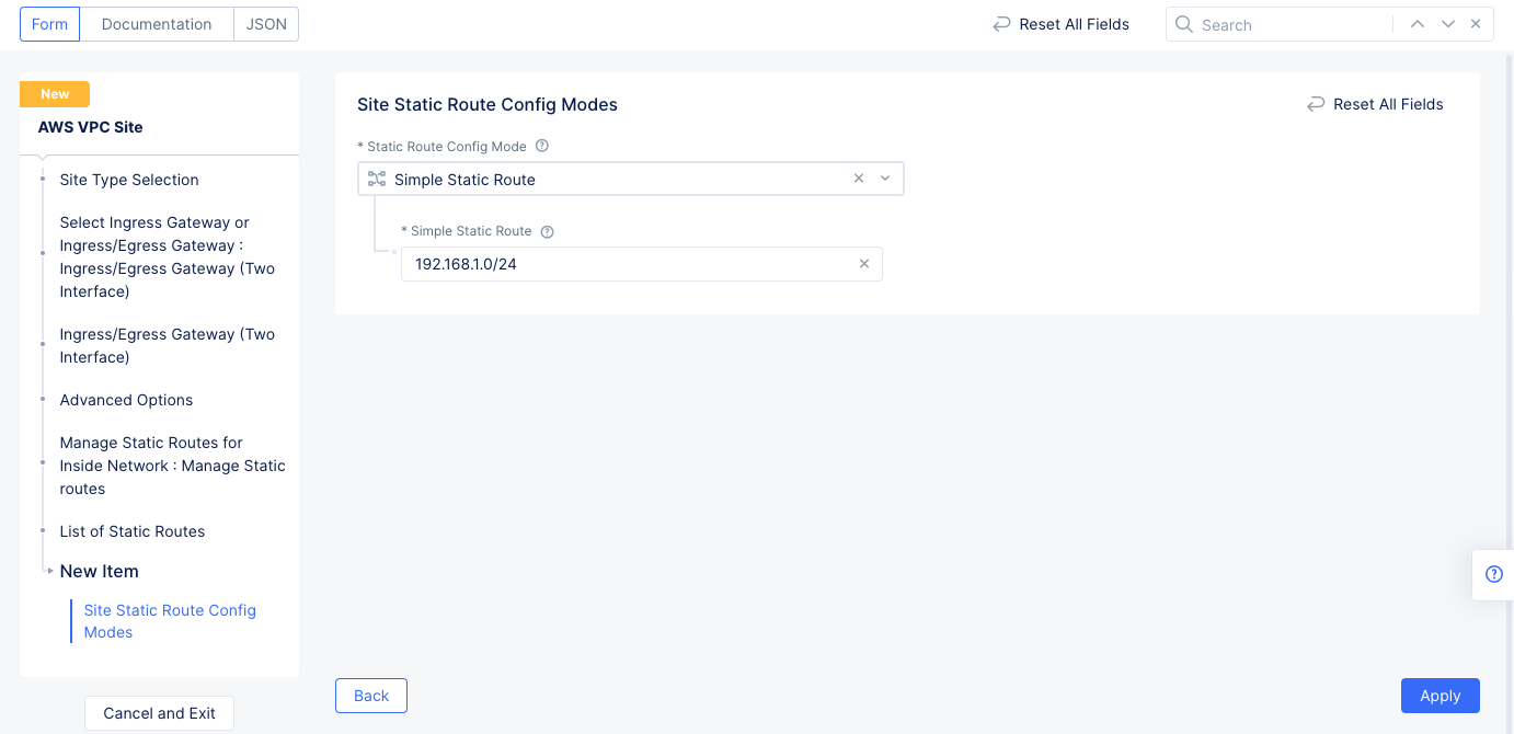 Figure: Static Roue Configuration