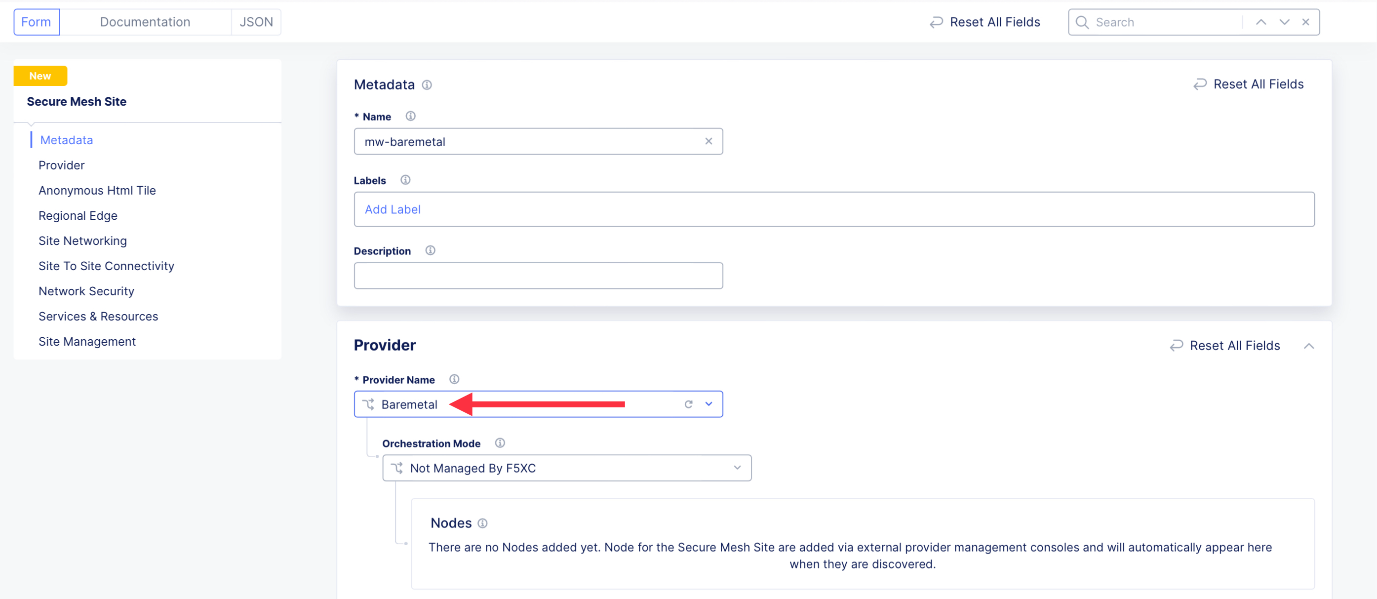Figure: Set Provider