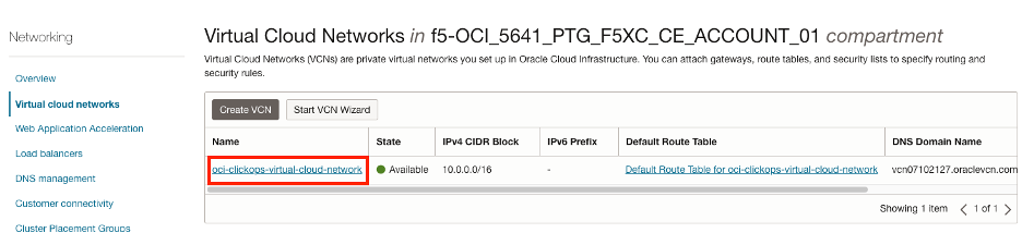 Figure: View Existing Network