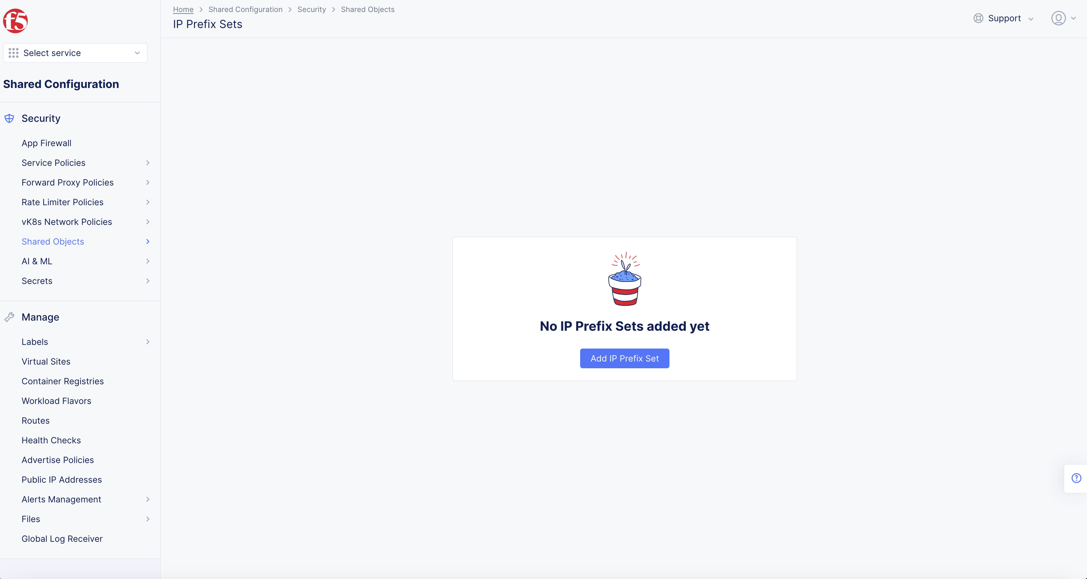 Figure: IP Prefix Sets Locations