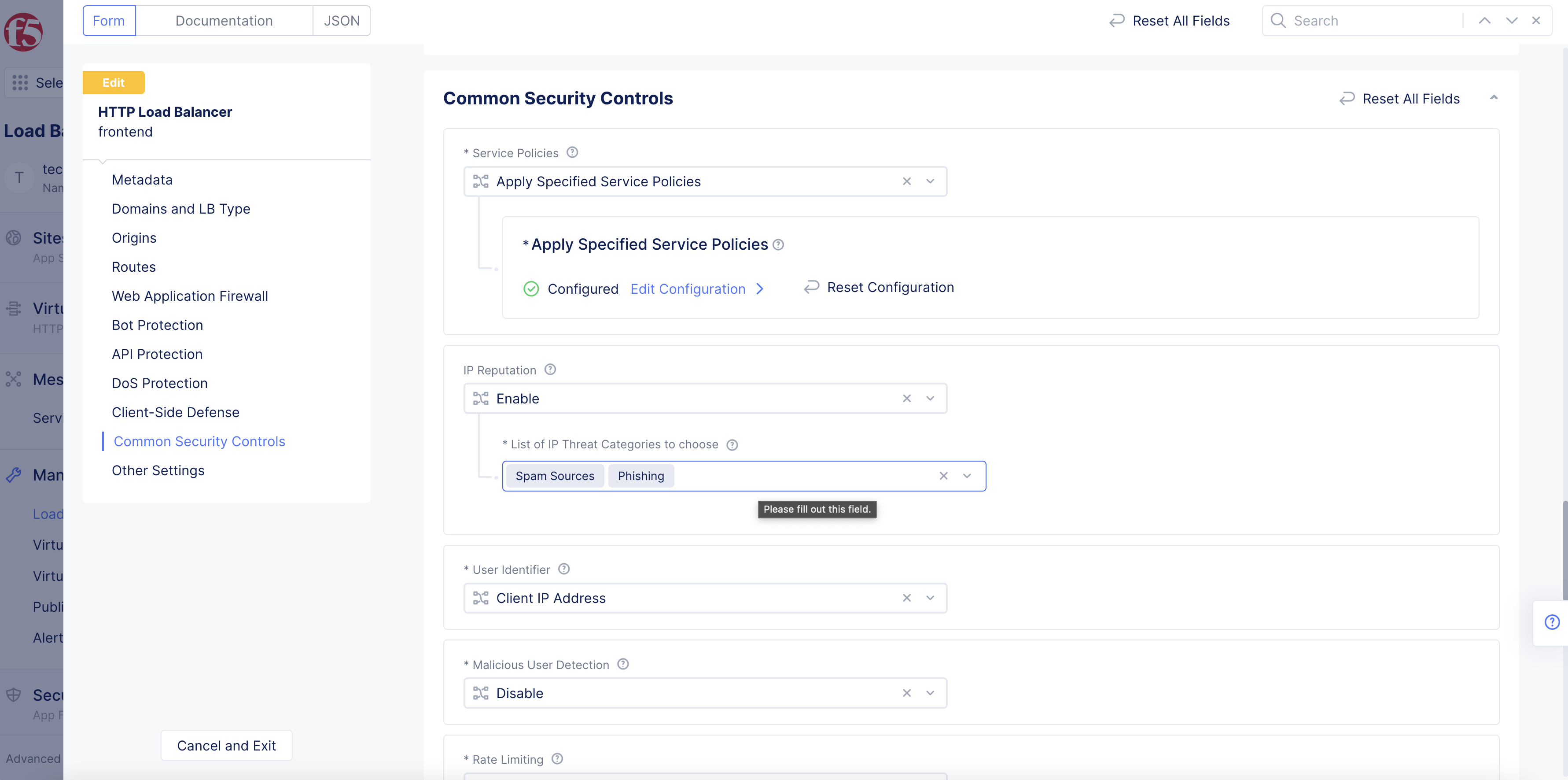 Figure: Select IP Threat Categories