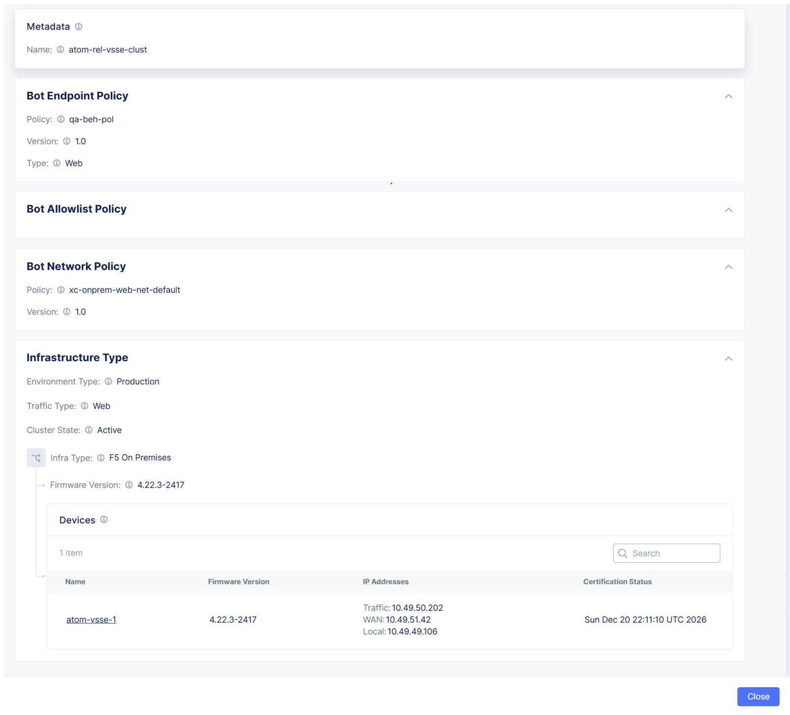 Figure: Configuration Details
